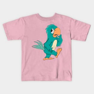 cute cartoon parrot Kids T-Shirt